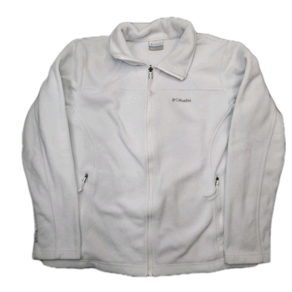 Columbia Women's Benton Springs Full Zip Fleece Jacket L White Interchange
